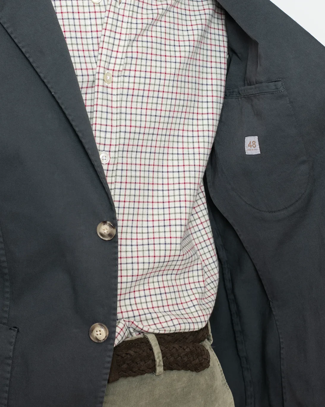 BLAZER GRIS OSCURO DE ALGODÓN JERRY KEY - Imagen 5