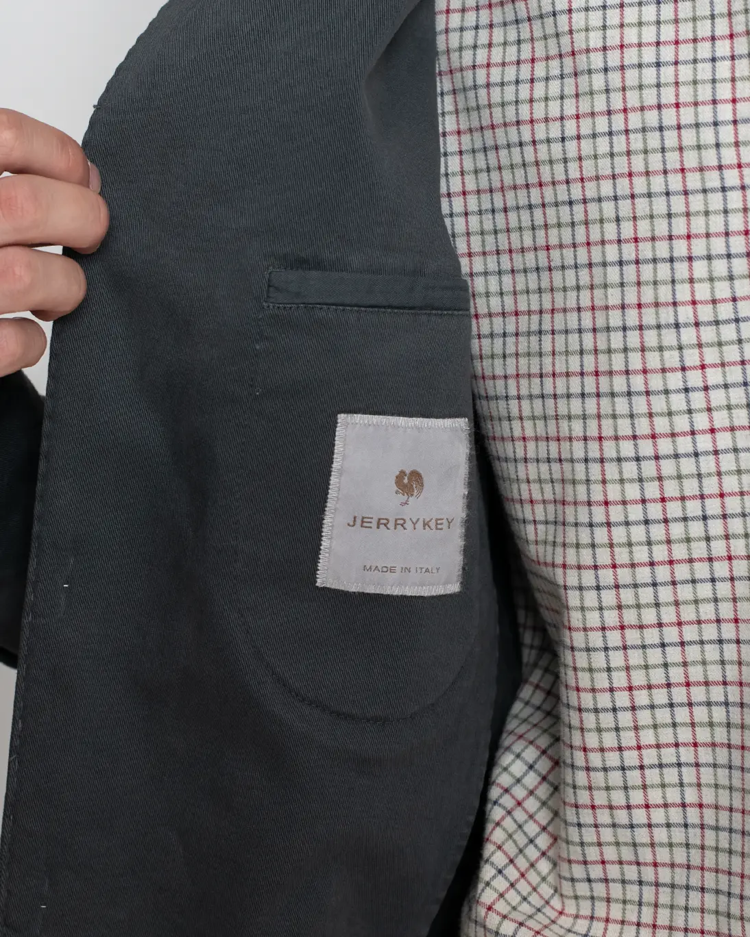 BLAZER GRIS OSCURO DE ALGODÓN JERRY KEY - Imagen 6