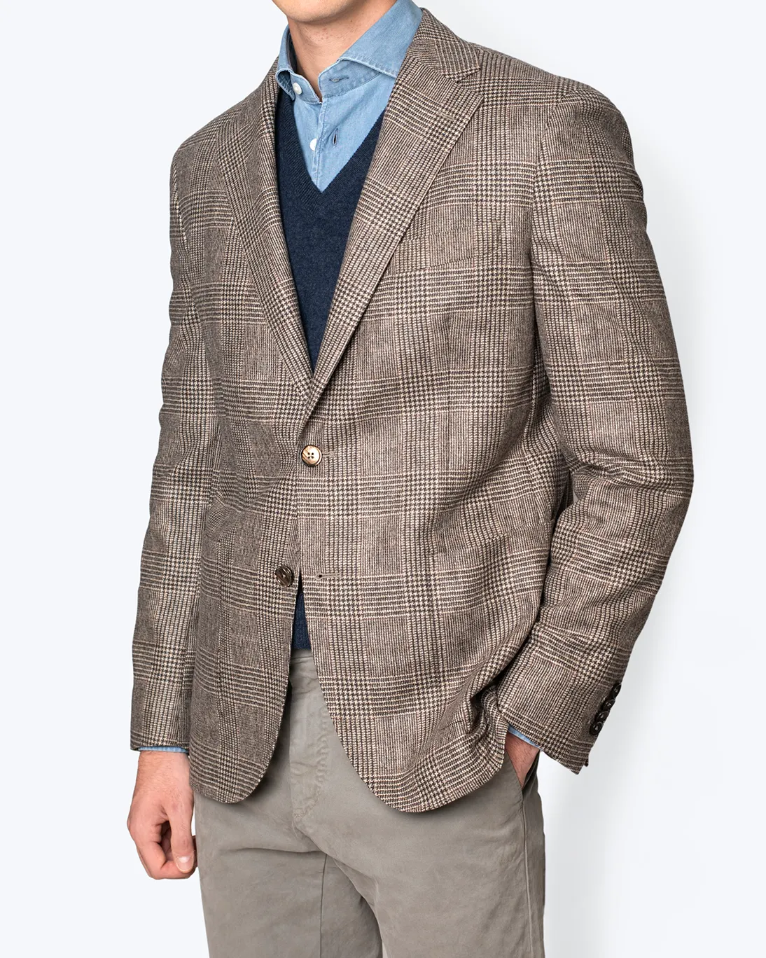 BLAZER DE LANA PATA DE GALLO MARRÓN L.B.M 1911 - Imagen 3