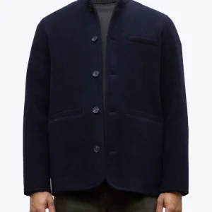 CHAQUETA DE LANA RECICLADA AZUL ECOALF