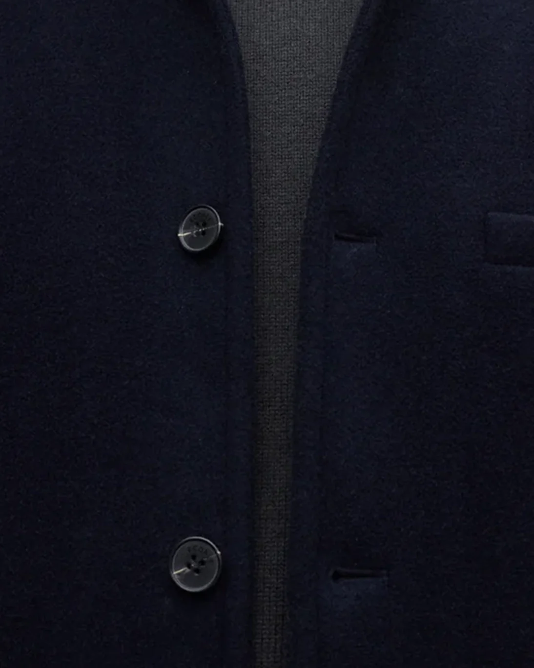 CHAQUETA DE LANA RECICLADA AZUL ECOALF - Imagen 3