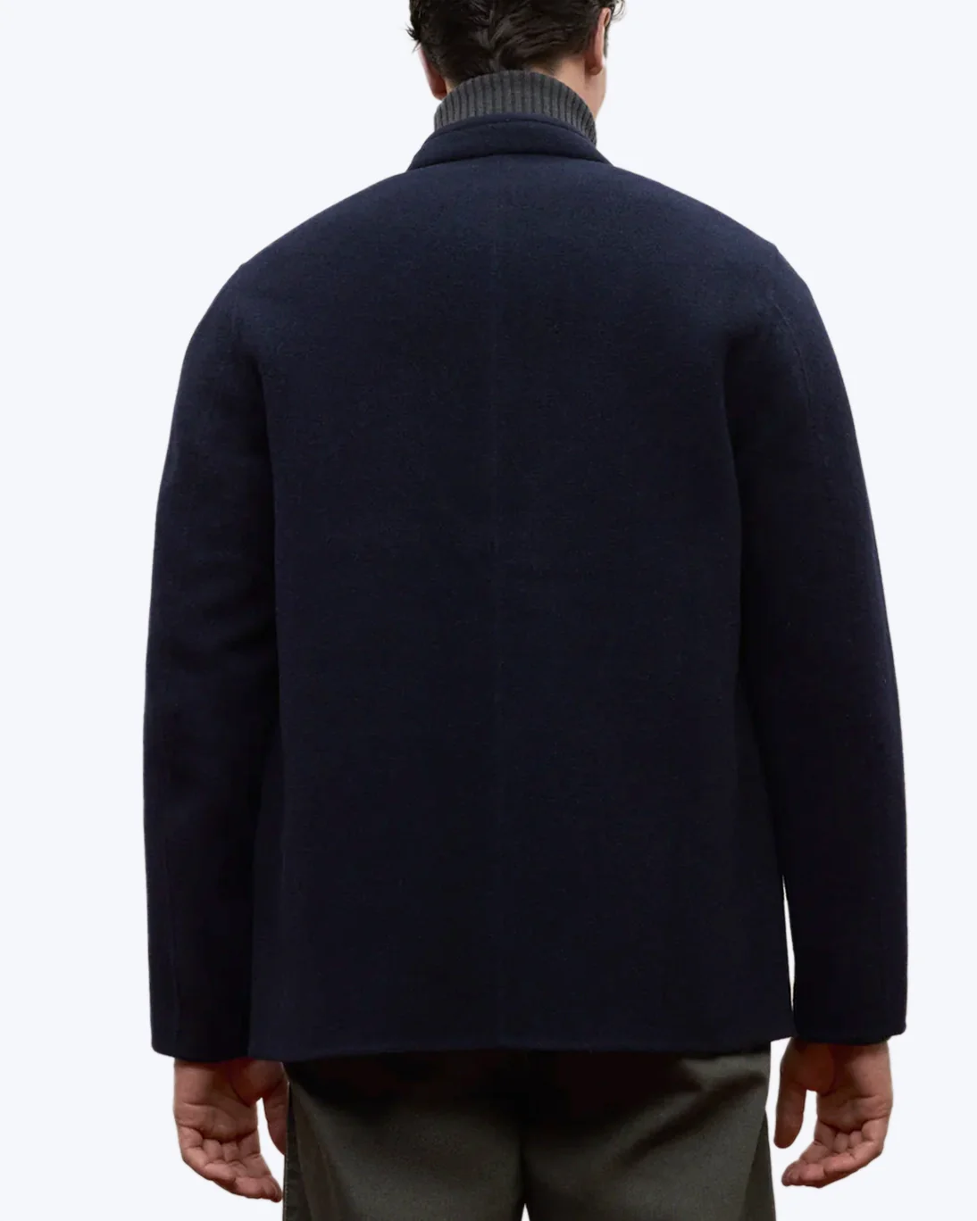 CHAQUETA DE LANA RECICLADA AZUL ECOALF - Imagen 4