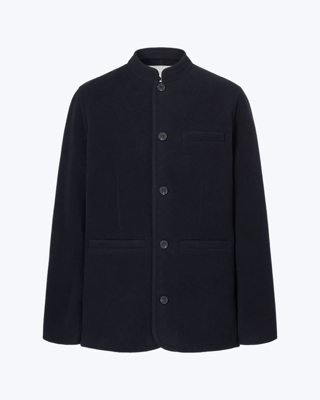 CHAQUETA DE LANA RECICLADA AZUL ECOALF - Imagen 5