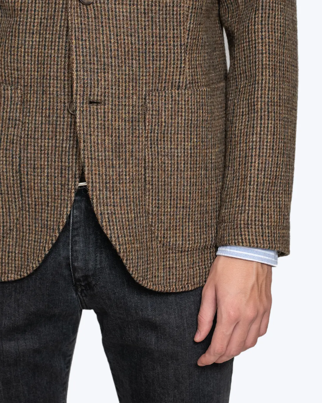 BLAZER PATA DE GALLO MARRÓN SEBAGO - Imagen 4