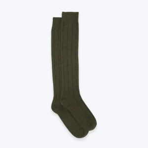 CALCETINES DE CASHMERE VERDES ANT45