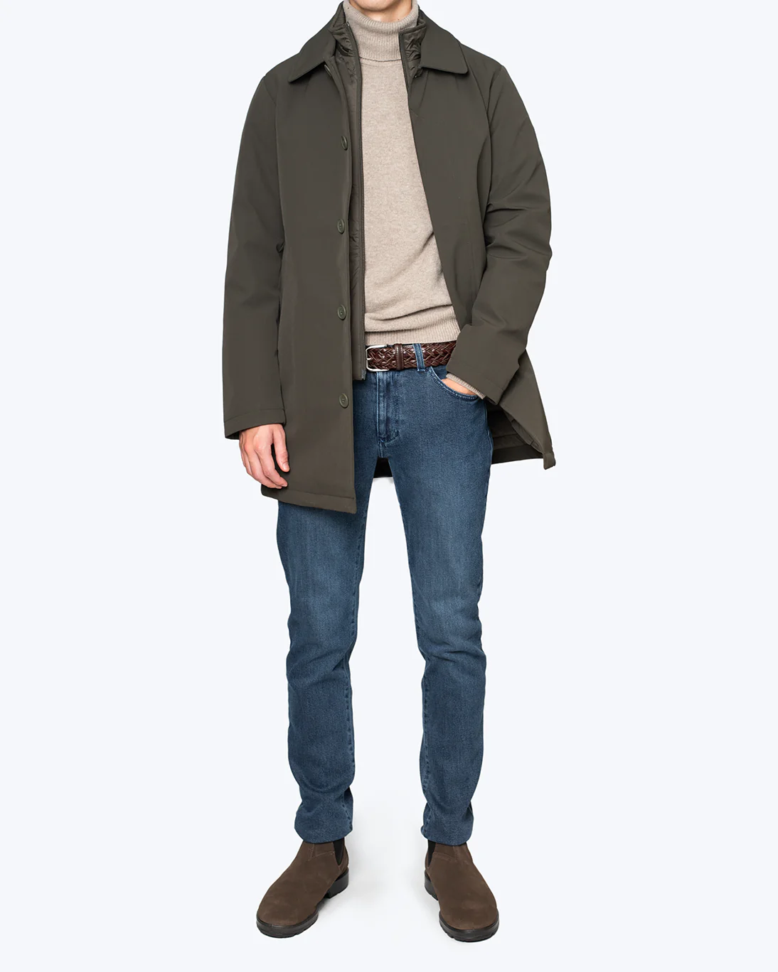 GABARDINA VERDE OLIVA BRIXTOL TEXTILES - Imagen 5