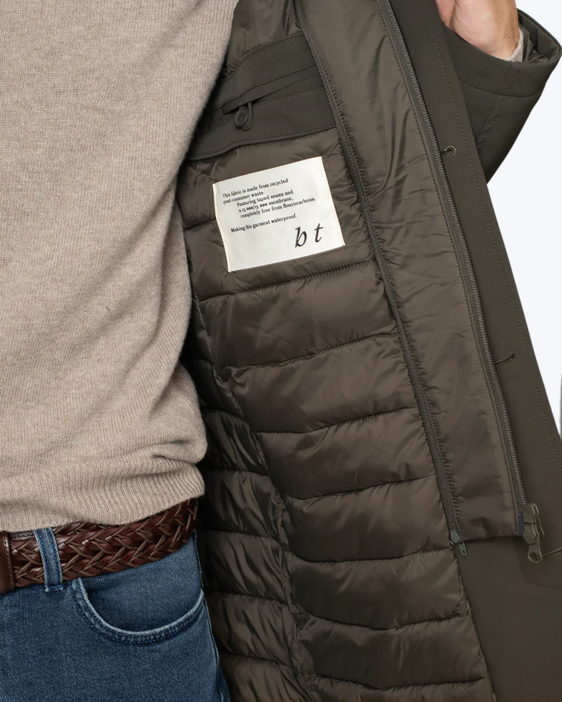 GABARDINA VERDE OLIVA BRIXTOL TEXTILES - Imagen 4