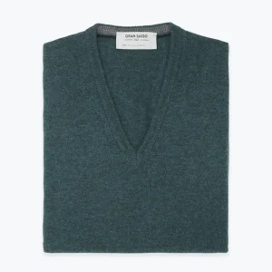 CHALECO DE PICO VERDE AGUA OSCURO GRAN SASSO FOR FULHAM