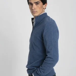 JERSEY CON CREMALLERA AZUL TWAY