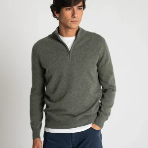 JERSEY CON CREMALLERA VERDE CLARO TWAY