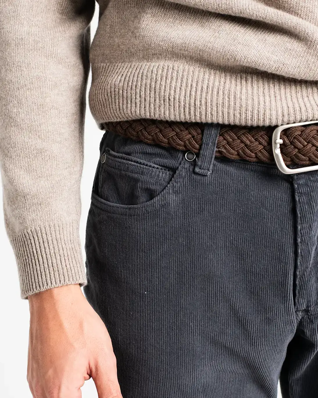 JERSEY DE CUELLO ALTO BEIGE TWAY - Imagen 4