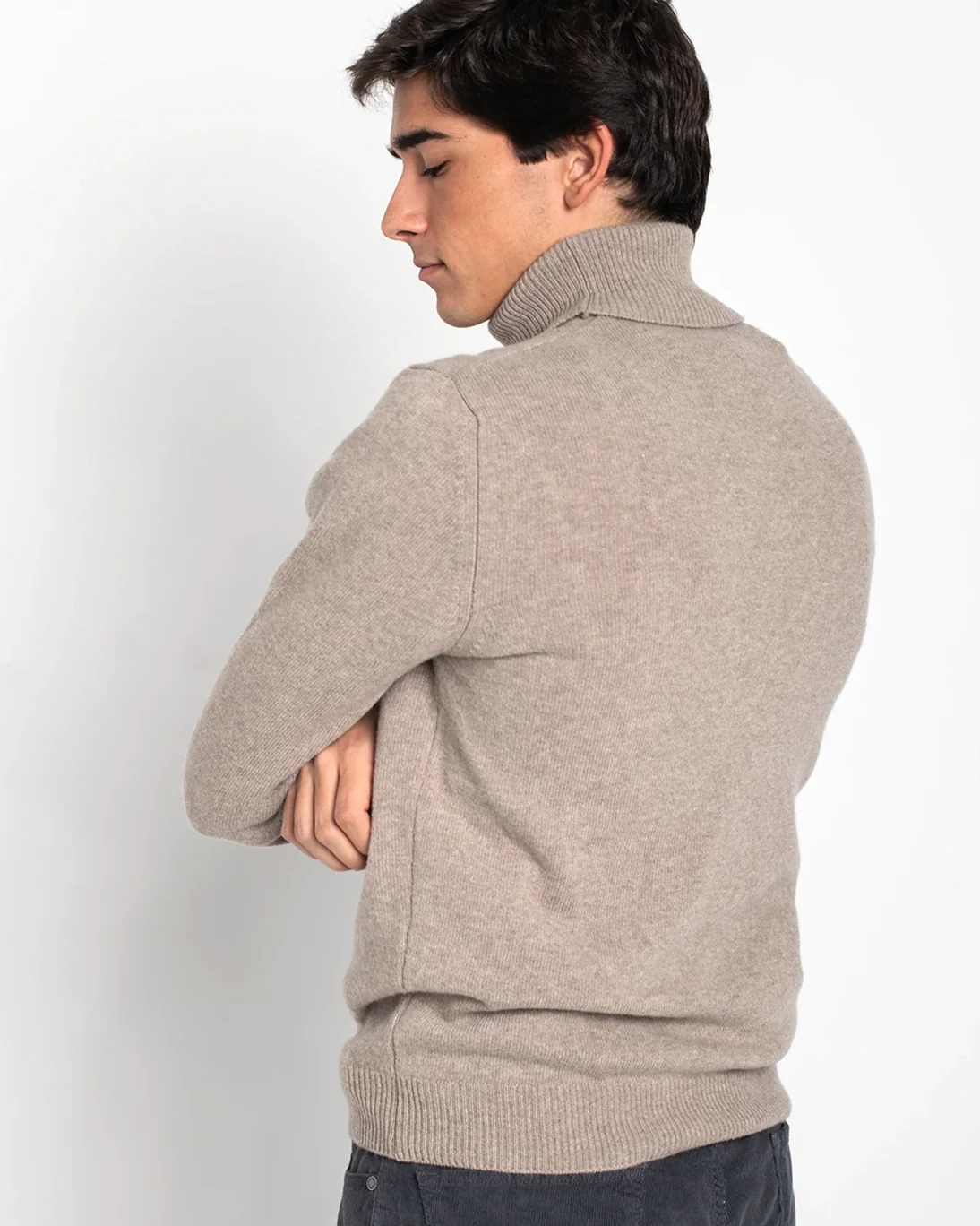 JERSEY DE CUELLO ALTO BEIGE TWAY - Imagen 3