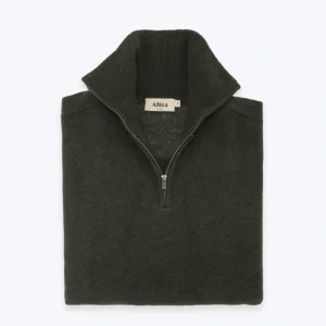 JERSEY CON CREMALLERA VERDE OSCURO ALTEA