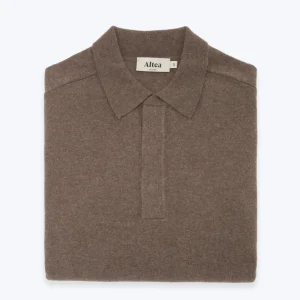 JERSEY MARRÓN DE CUELLO POLO ALTEA