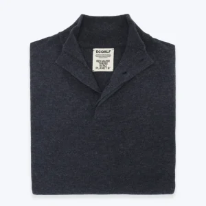 JERSEY CON BOTONES AZUL MEDIO ECOALF