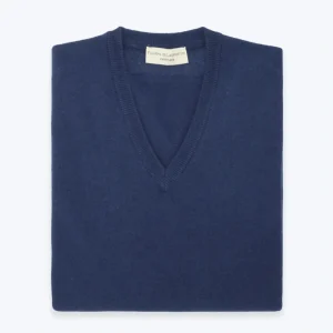 JERSEY DE PICO CASHMERE AZUL FILIPPO DE LAURENTIS
