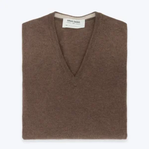 JERSEY DE PICO CASHMERE MARRÓN GRAN SASSO FOR FULHAM
