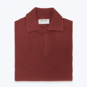 JERSEY BURDEOS CON CUELLO POLO GRAN SASSO FOR FULHAM