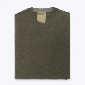 JERSEY DE CUELLO REDONDO VERDE WOOLRICH