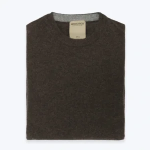 JERSEY DE CUELLO REDONDO MARRÓN WOOLRICH