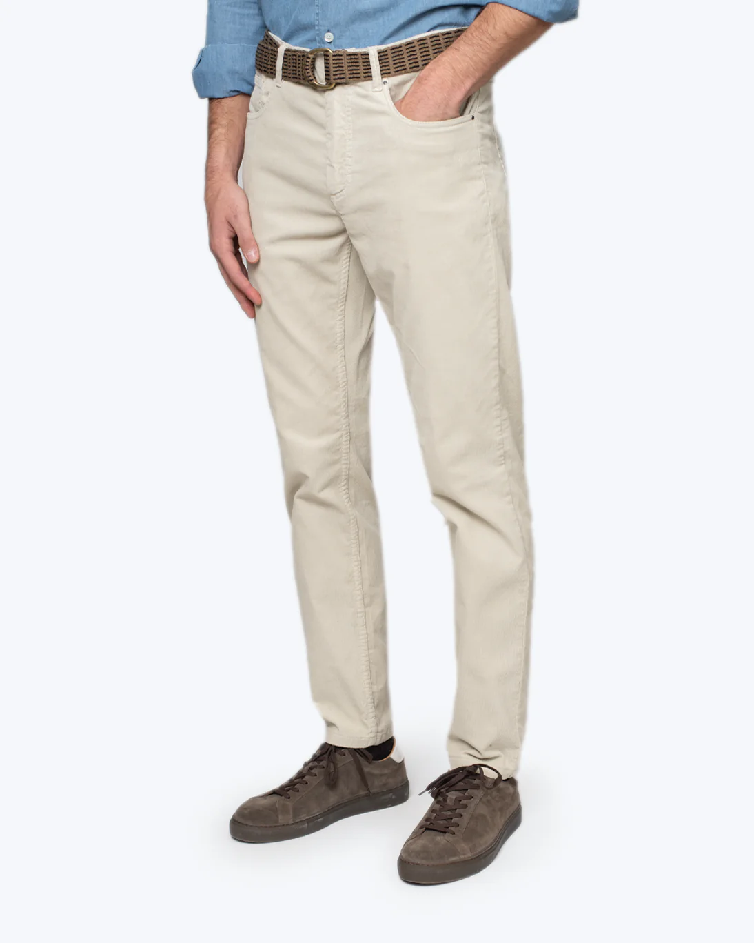 PANTALÓN 5 BOLSILLOS DE PANA BEIGE CLARO AT.P.CO