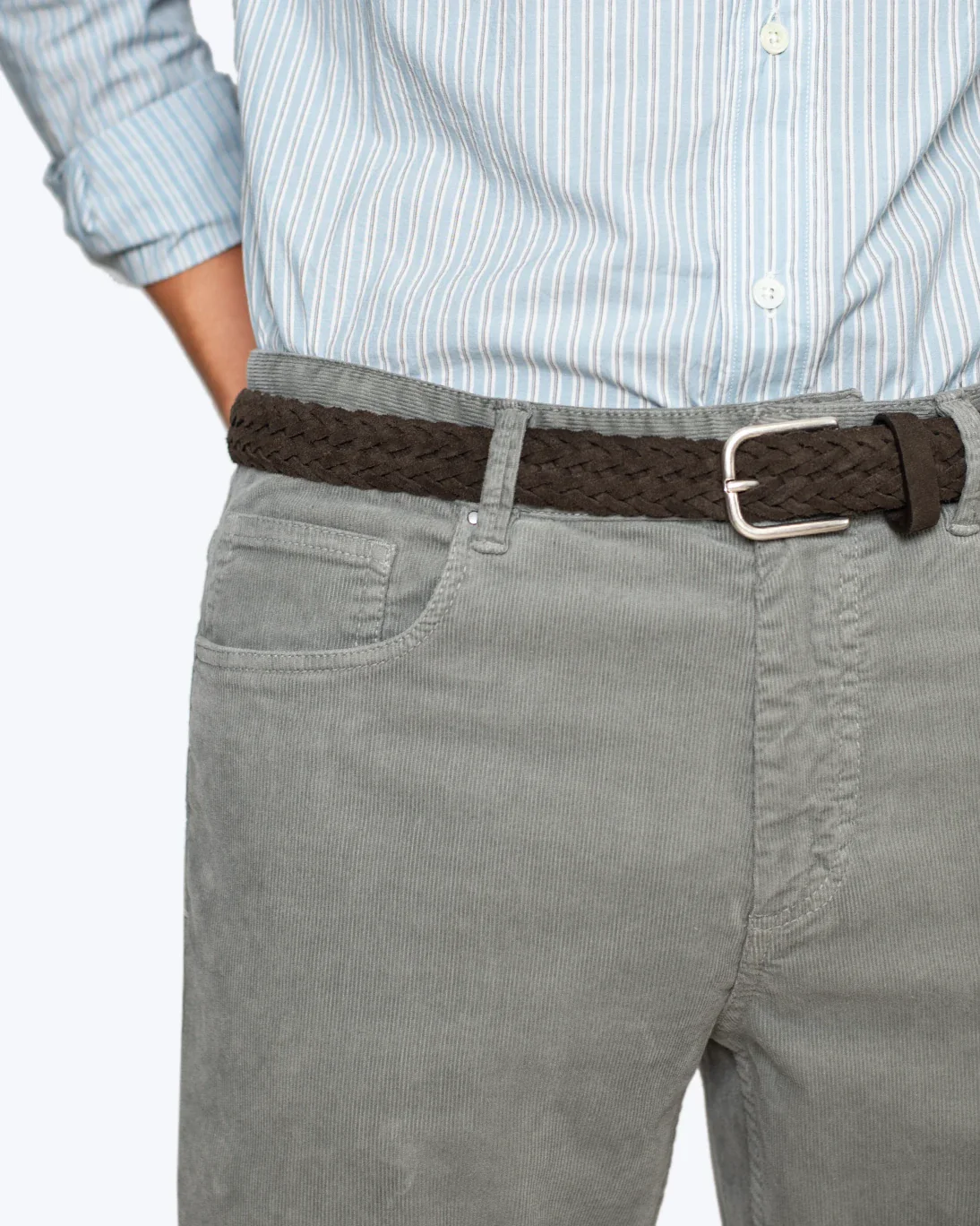 PANTALÓN DE PANA 5 BOLSILLOS GRIS AT.P.CO - Imagen 3