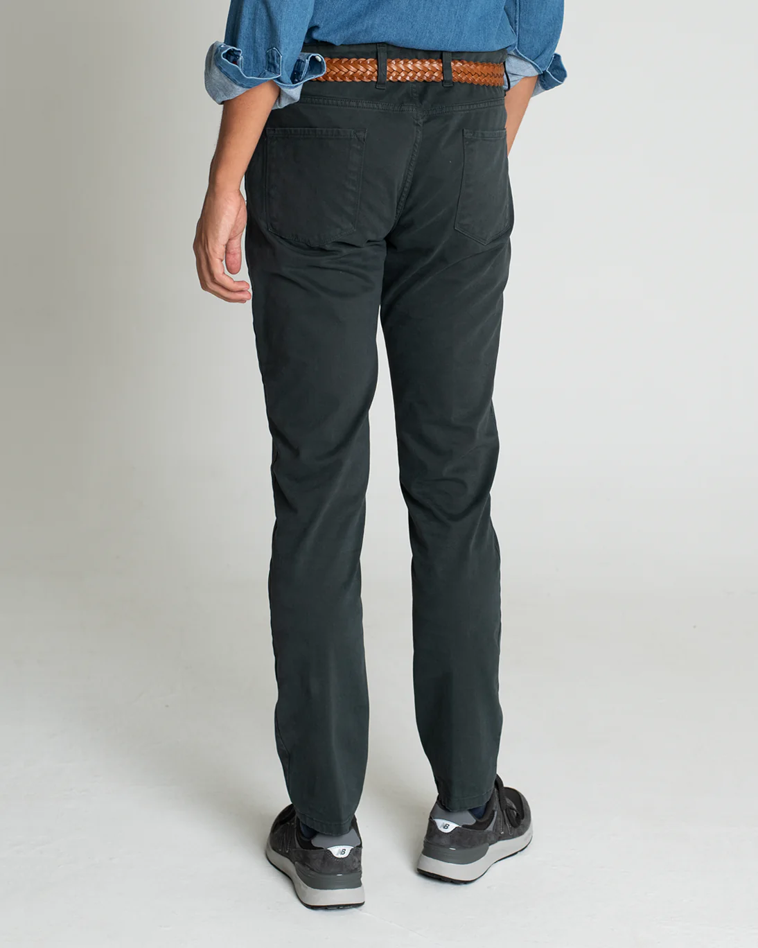 PANTALÓN VERDE OSCURO DE 5 BOLSILLOS TWAY - Imagen 3