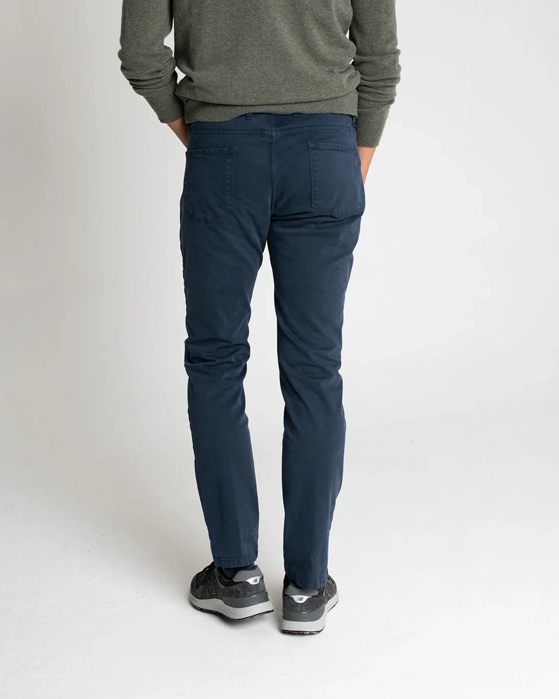 PANTALÓN DE 5 BOLSILLOS AZUL MARINO TWAY - Imagen 3