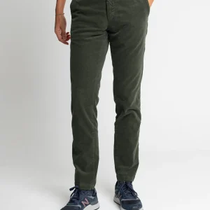 PANTALÓN CHINO DE PANA VERDE OSCURO TWAY