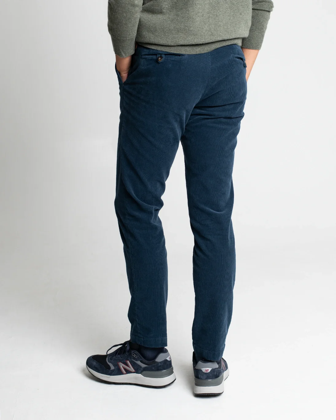 PANTALÓN CHINO DE PANA AZUL TWAY - Imagen 4