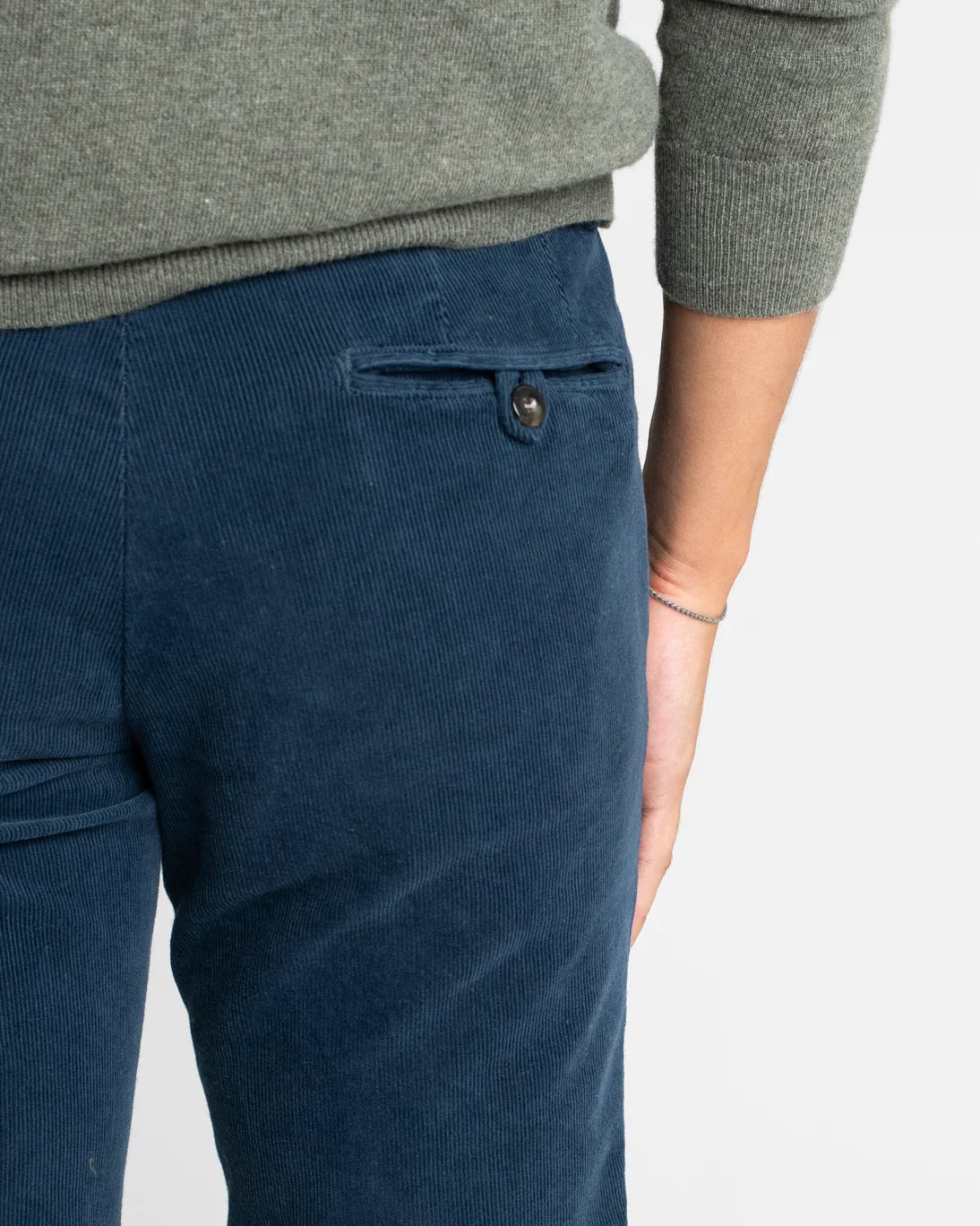 PANTALÓN CHINO DE PANA AZUL TWAY - Imagen 5