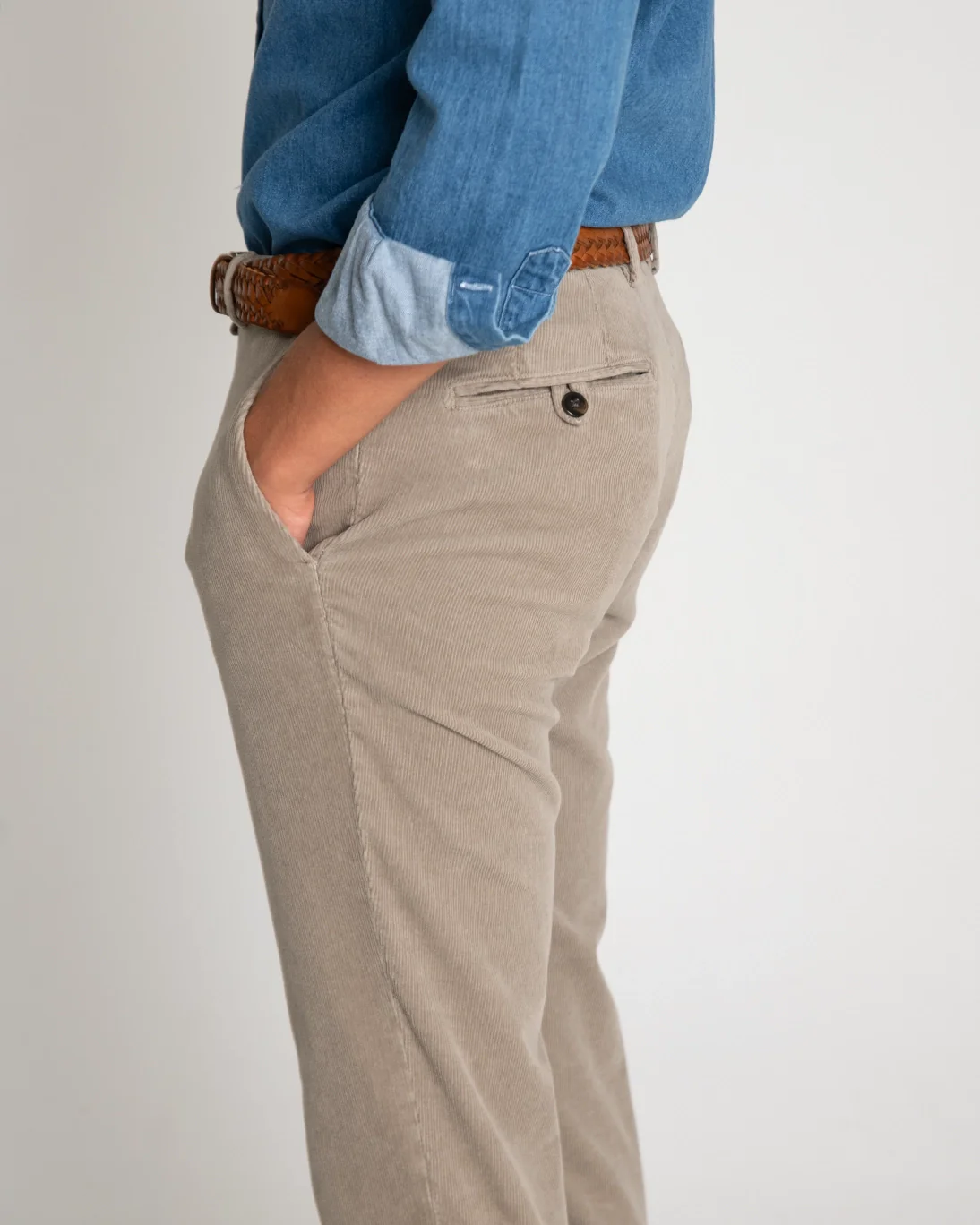 PANTALÓN CHINO DE PANA TOPO TWAY - Imagen 3