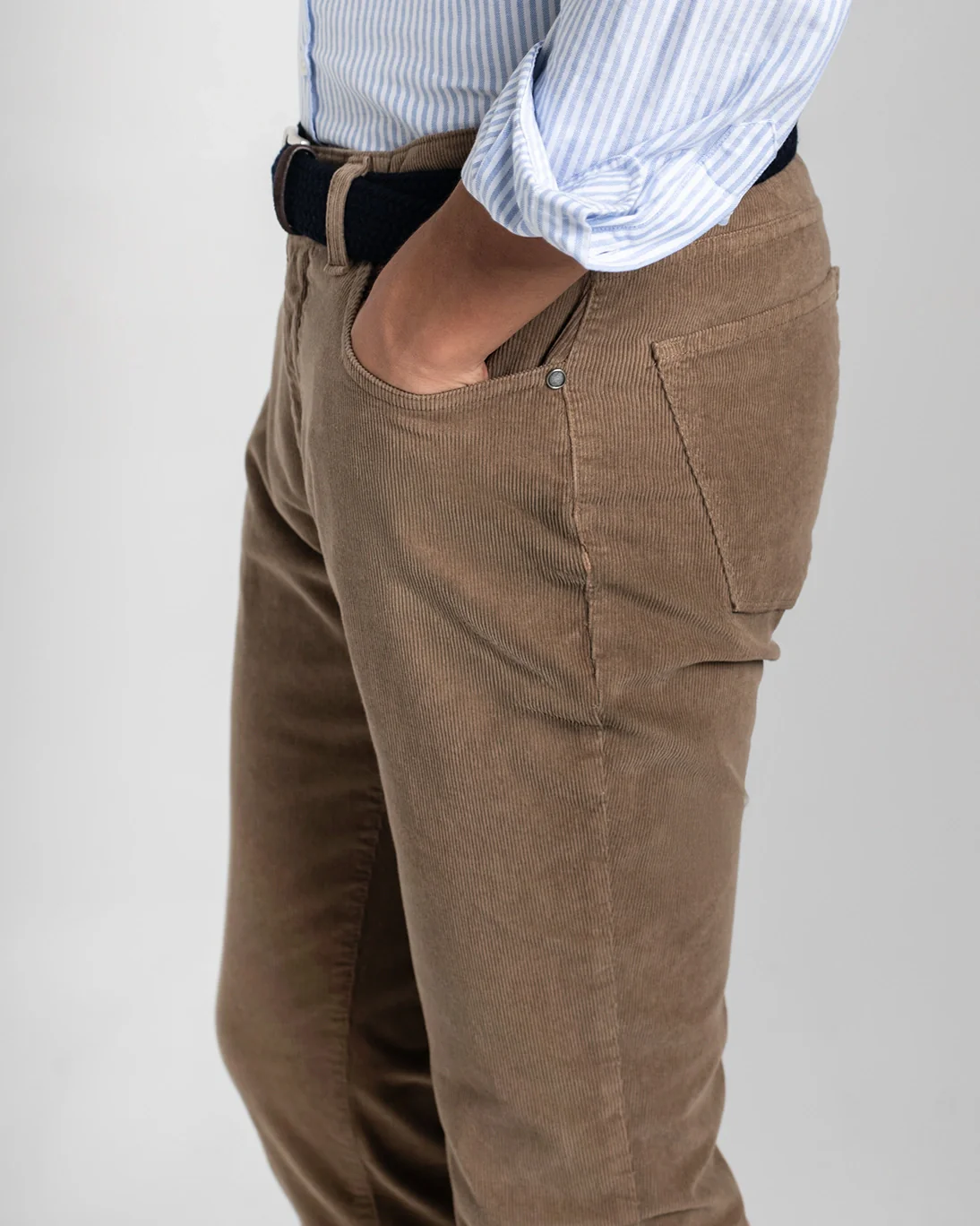 PANTALÓN 5 BOLSILLOS DE PANA TOSTADO TWAY - Imagen 5