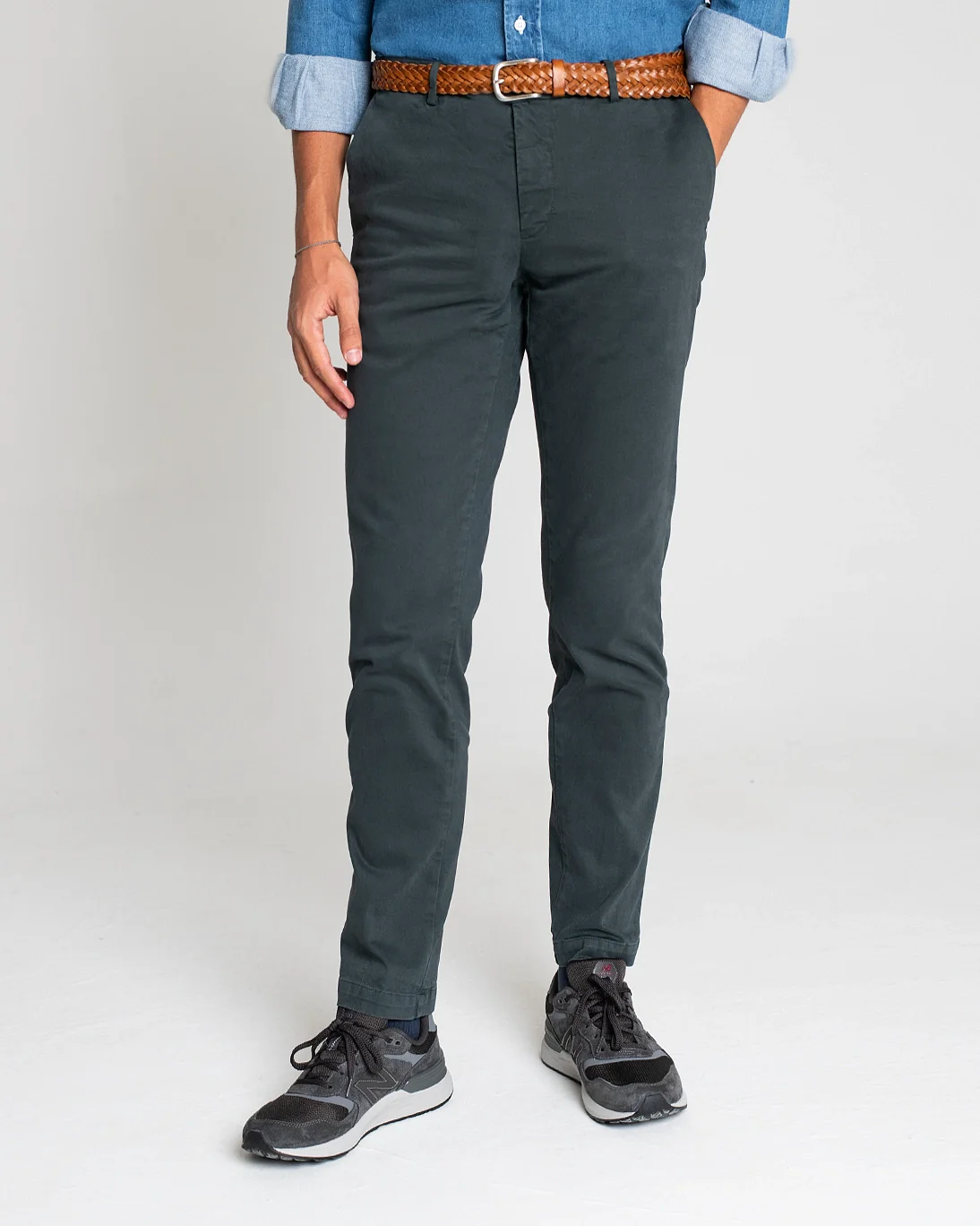 PANTALÓN CHINO AZUL PETRÓLEO TWAY