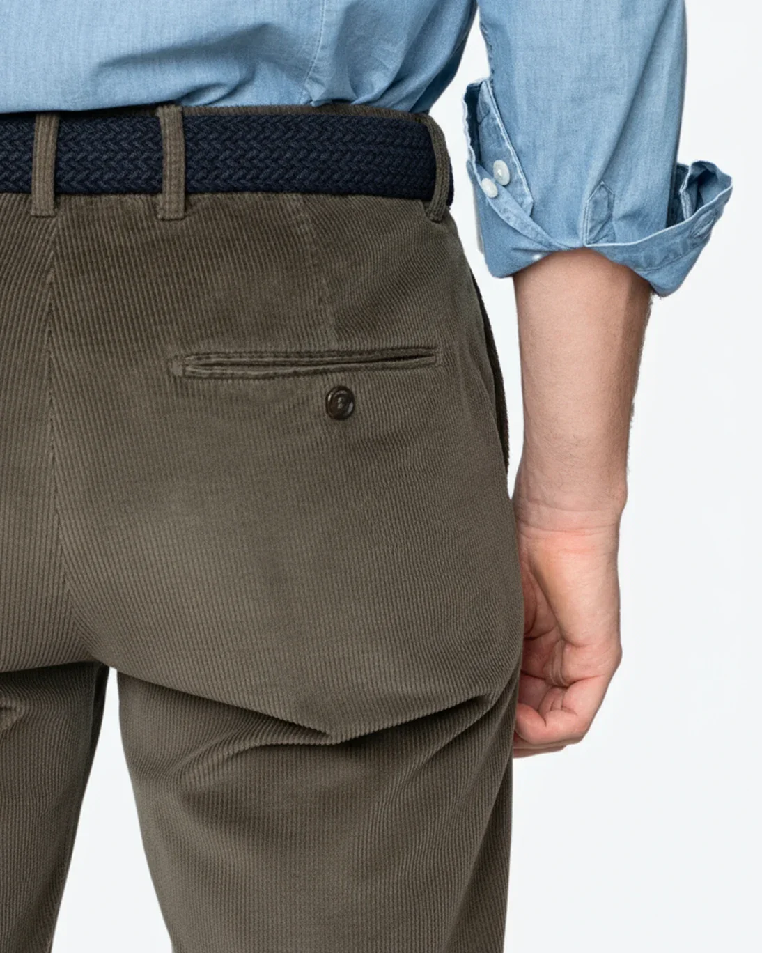 PANTALÓN CHINO DE PANA MARRÓN SEVENTY - Imagen 4