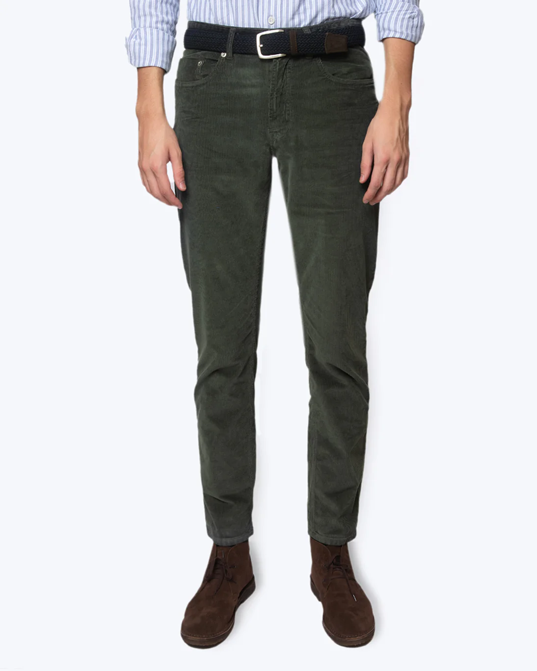 PANTALÓN 5 BOLSILLOS DE PANA VERDE SEVENTY