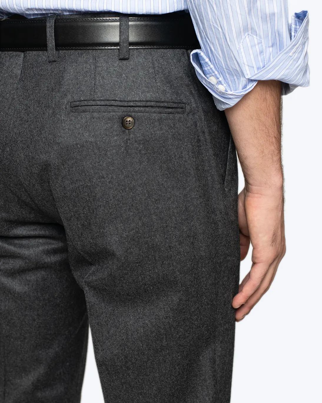 PANTALÓN GRIS CHINO CON PINZA L.B.M. 1911 - Imagen 4