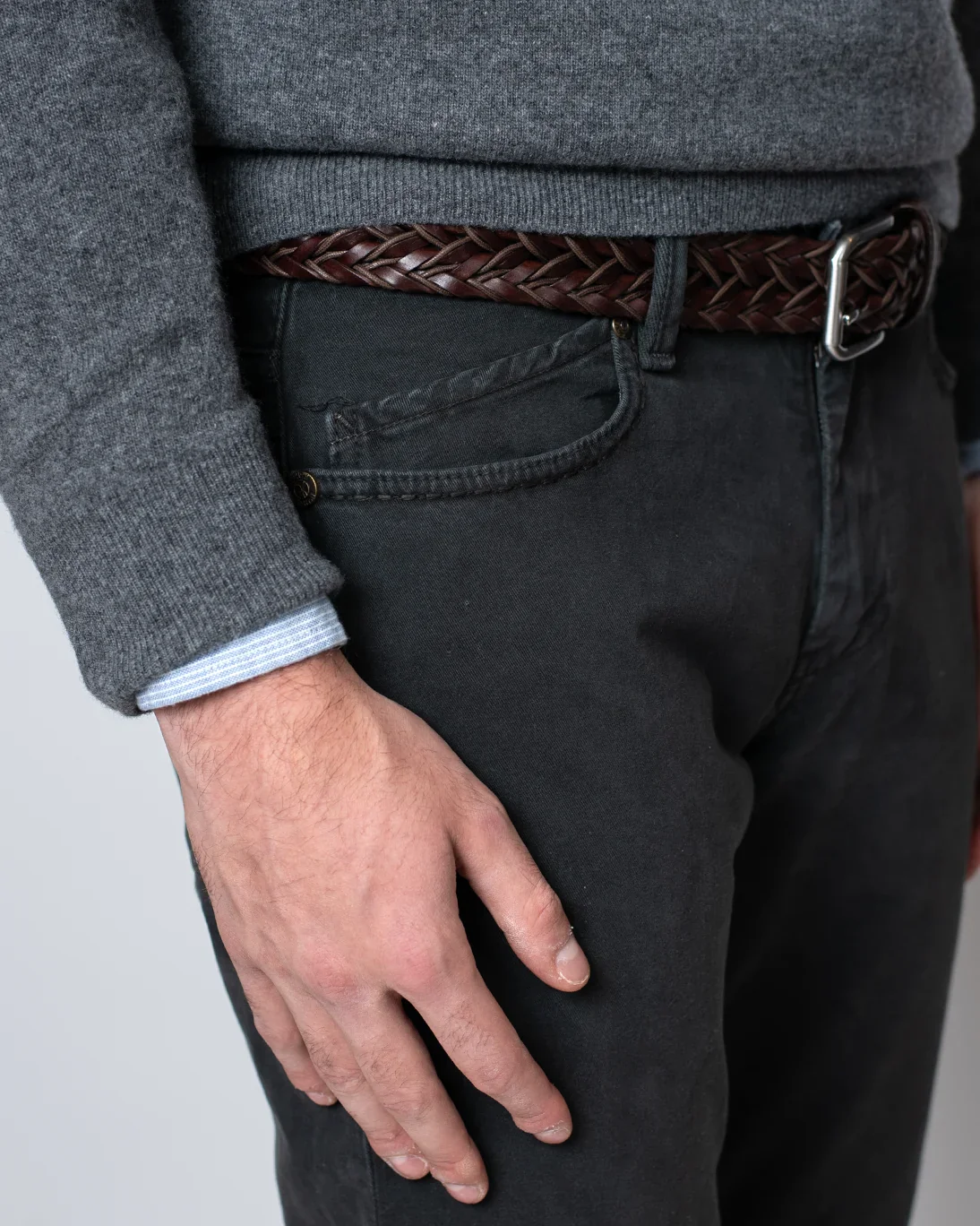 PANTALÓN 5 BOLSILLOS GRIS OSCURO RE-HASH - Imagen 3