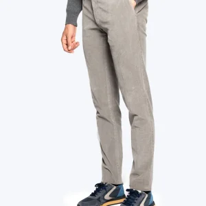 PANTALÓN CHINO DE PANA GRIS CLARO SANTANIELLO