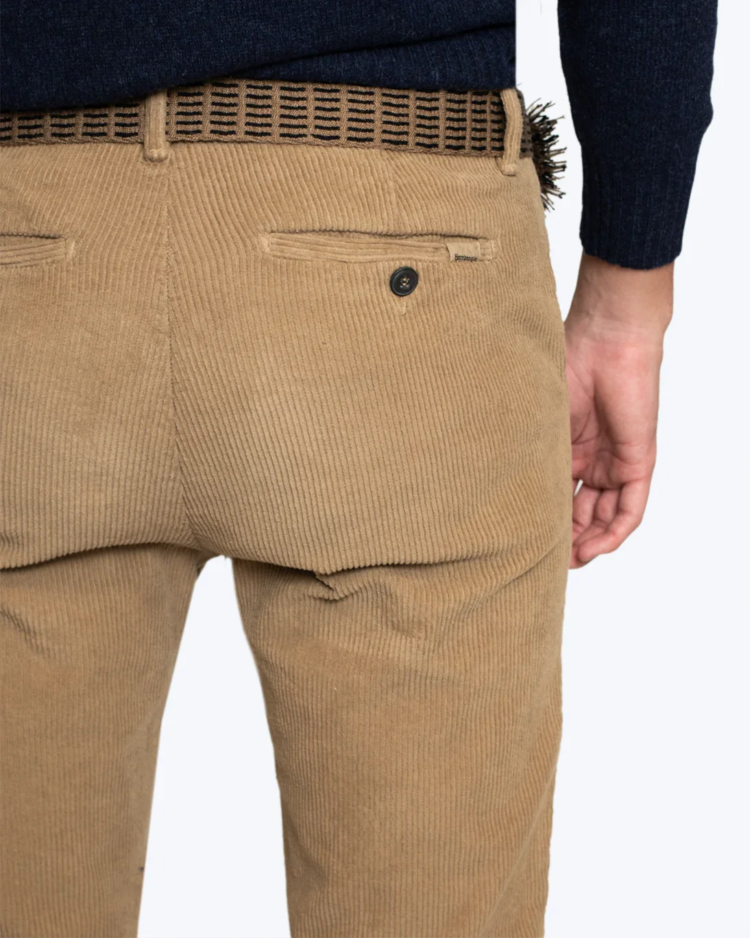 PANTALÓN CHINO DE PANA BEIGE OSCURO BOMBOOGIE - Imagen 4