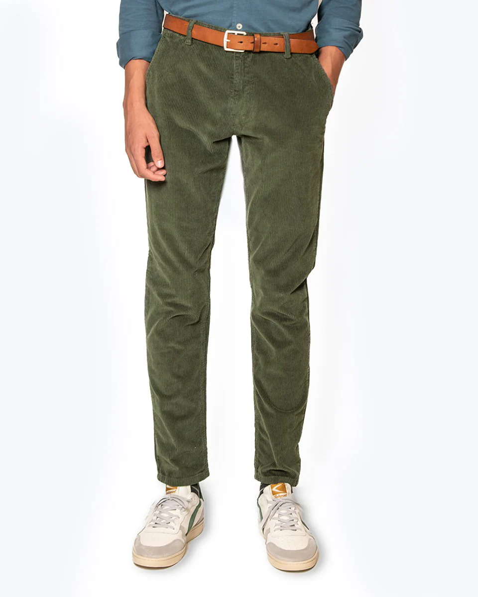 PANTALÓN CHINO DE PANA VERDE BOMBOOGIE