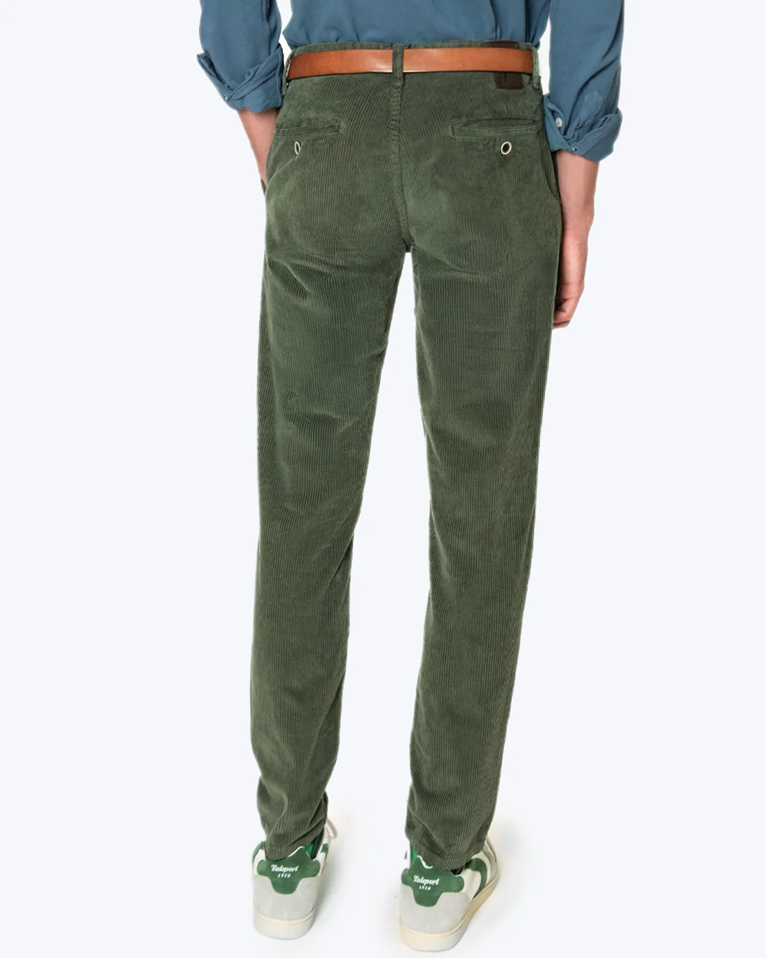 PANTALÓN CHINO DE PANA VERDE BOMBOOGIE - Imagen 3