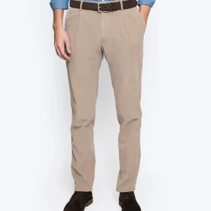 PANTALÓN CHINO DE PANA CON PINZA BEIGE L.B.M. 1911