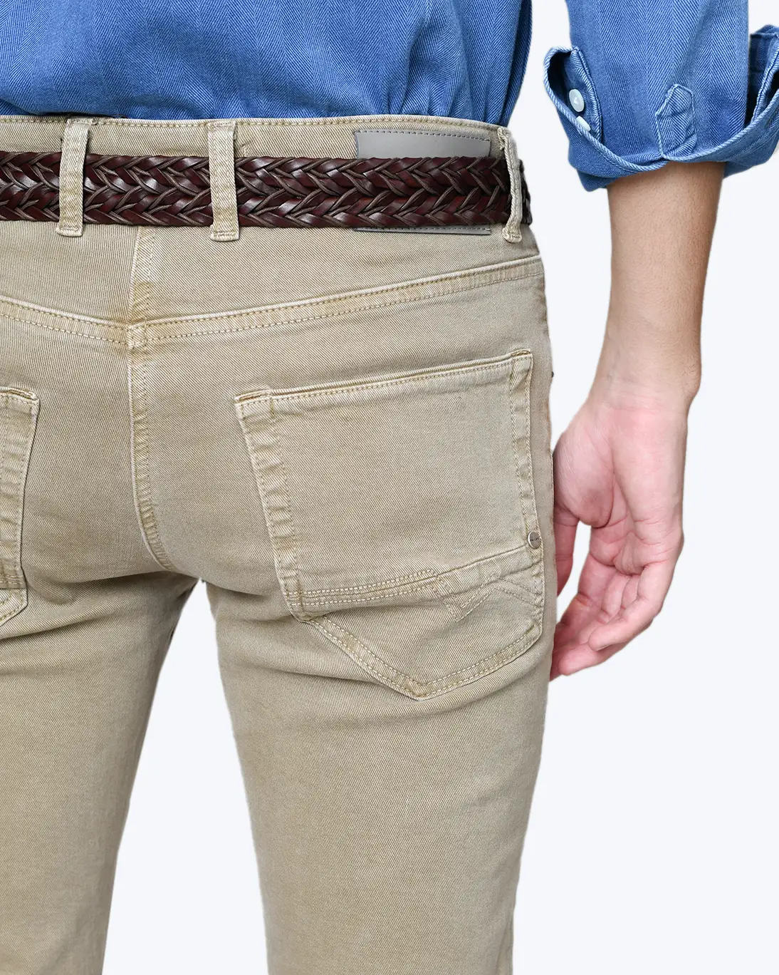 PANTALÓN DE 5 BOLSILLOS ARNE PIPE BEIGE MAC JEANS - Imagen 4