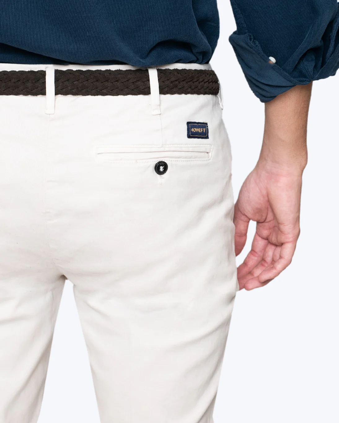 PANTALÓN CHINO BEIGE CLARO 40WEFT - Imagen 4