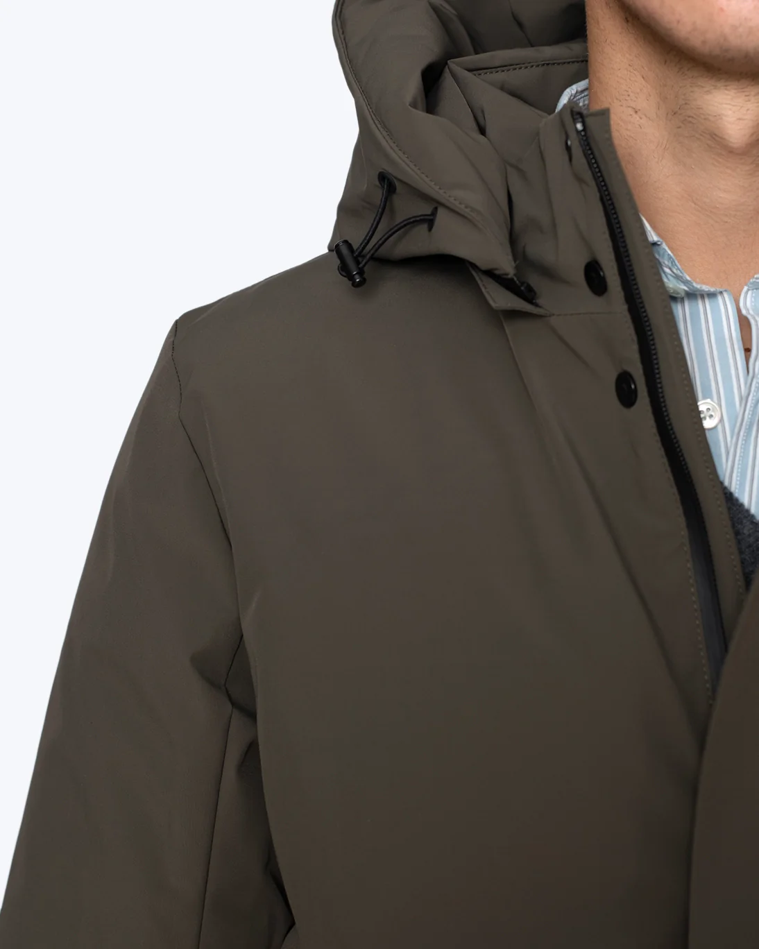 PARKA VERDE CON CAPUCHA DESMONTABLE HOMEWARD - Imagen 3