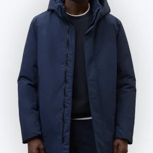 PARKA AZUL CON CAPUCHA ECOALF