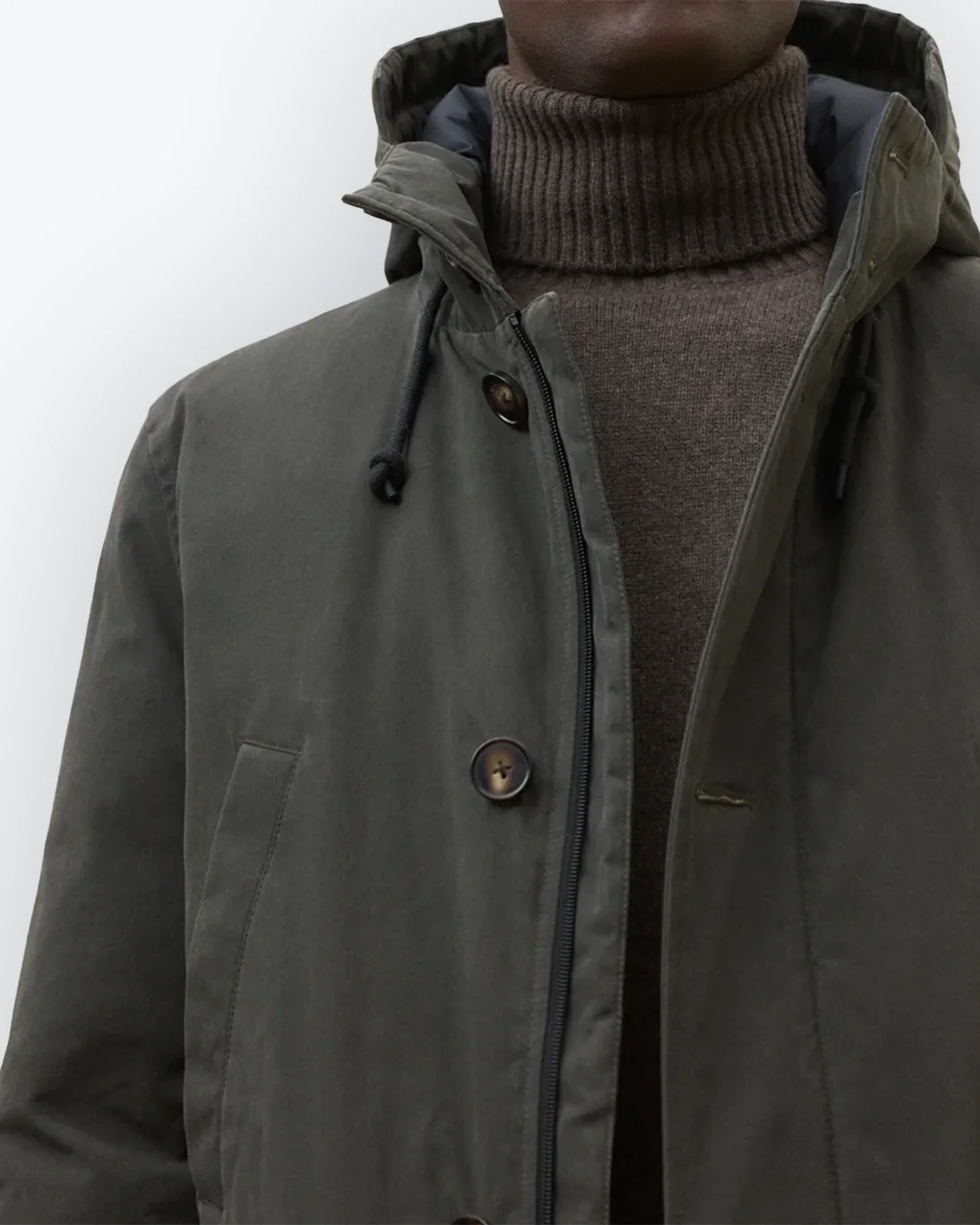 PARKA VERDE CON CAPUCHA ECOALF - Imagen 4