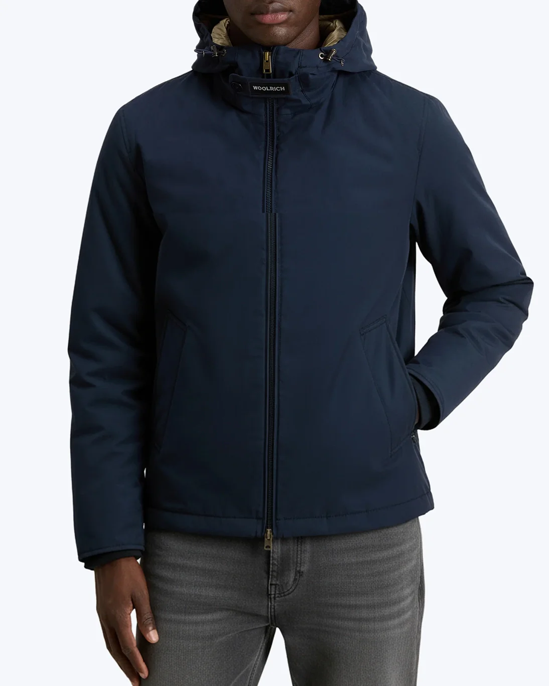 PARKA CON CAPUCHA AZUL WOOLRICH