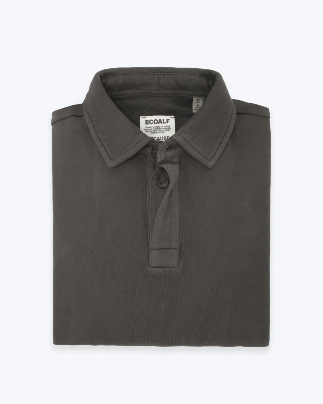 SUDADERA DE CUELLO POLO GRIS ECOALF